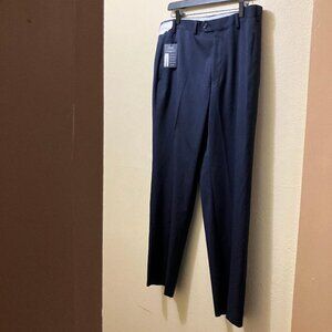 NWT Ralph Lauren Men's Comfort Flex Navy Blue Pleated Dress Pants Size 36/30